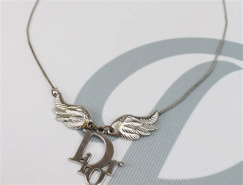 dior angel wings necklace|dior christian bracelet set.